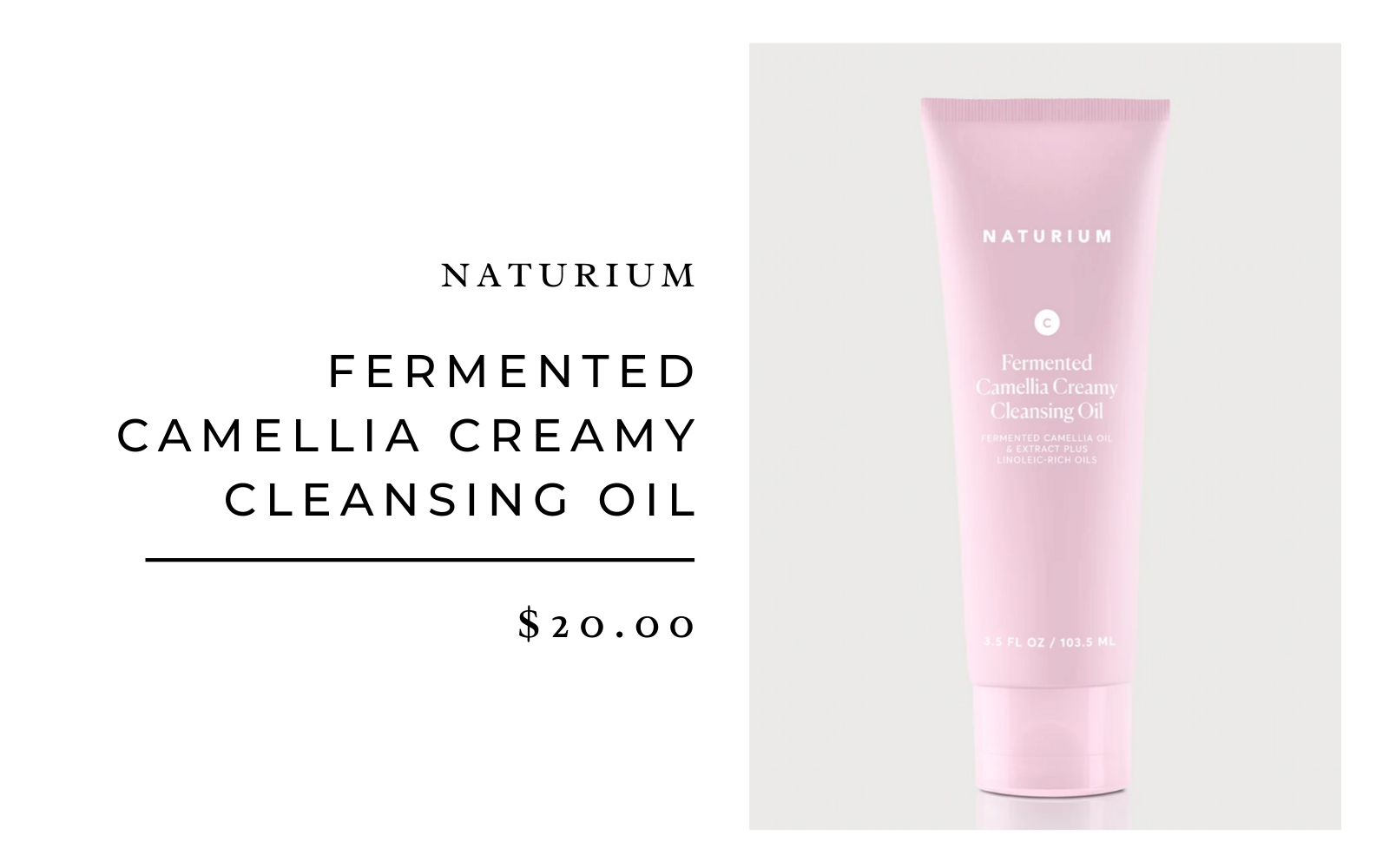 Naturium Fermented Camellia Creamy Cleansing Oil