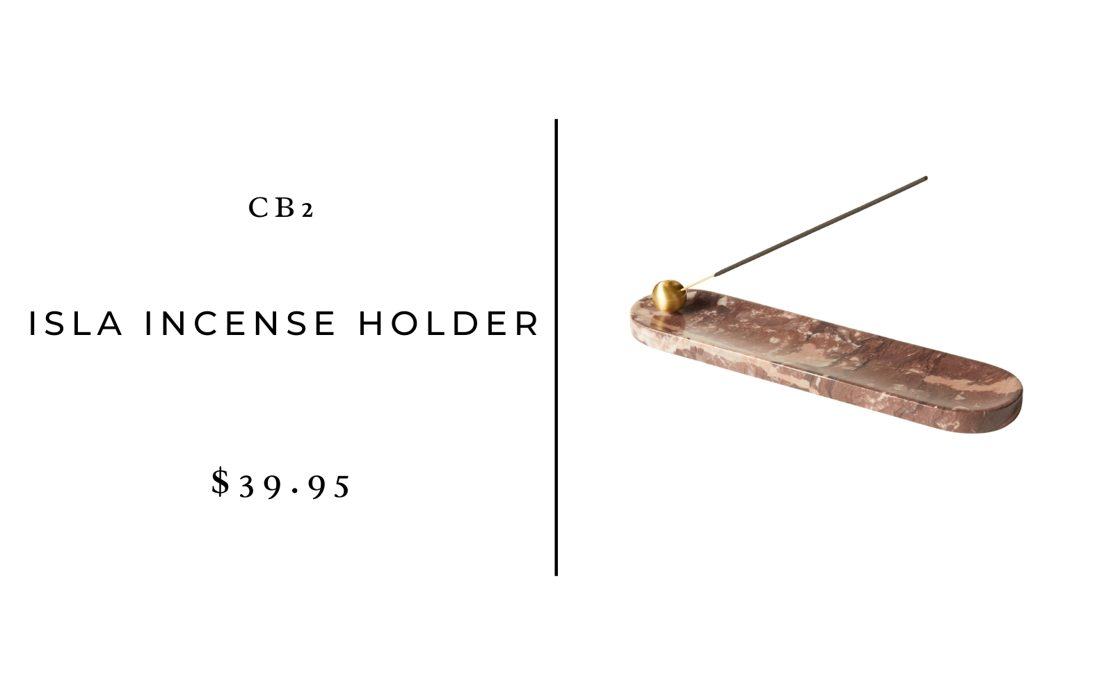 CB2 Isla Incense Holder Camille Styles