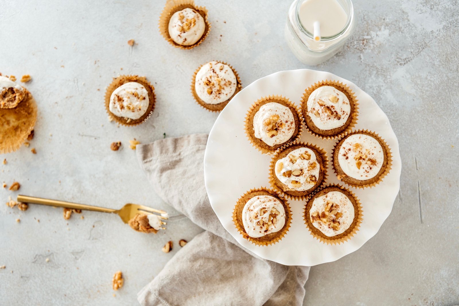 gluten-free, vegan carrot cake cupcakes