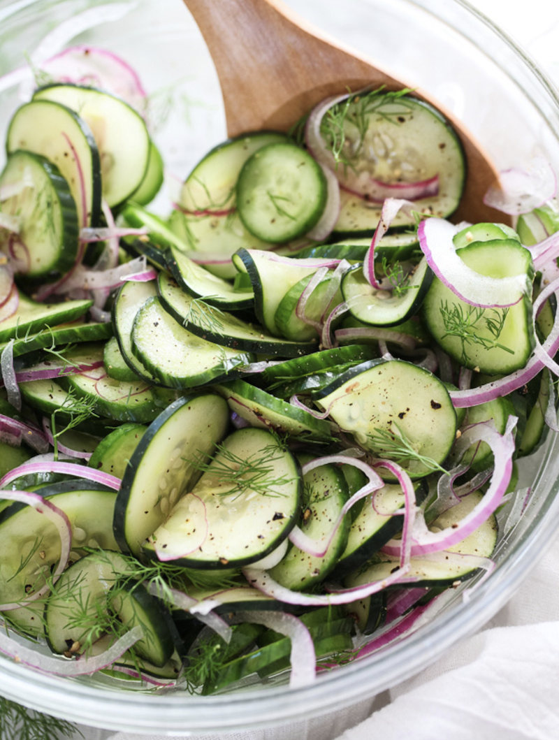 Easy Cucumber Salad with Dill by Foodie Crush
