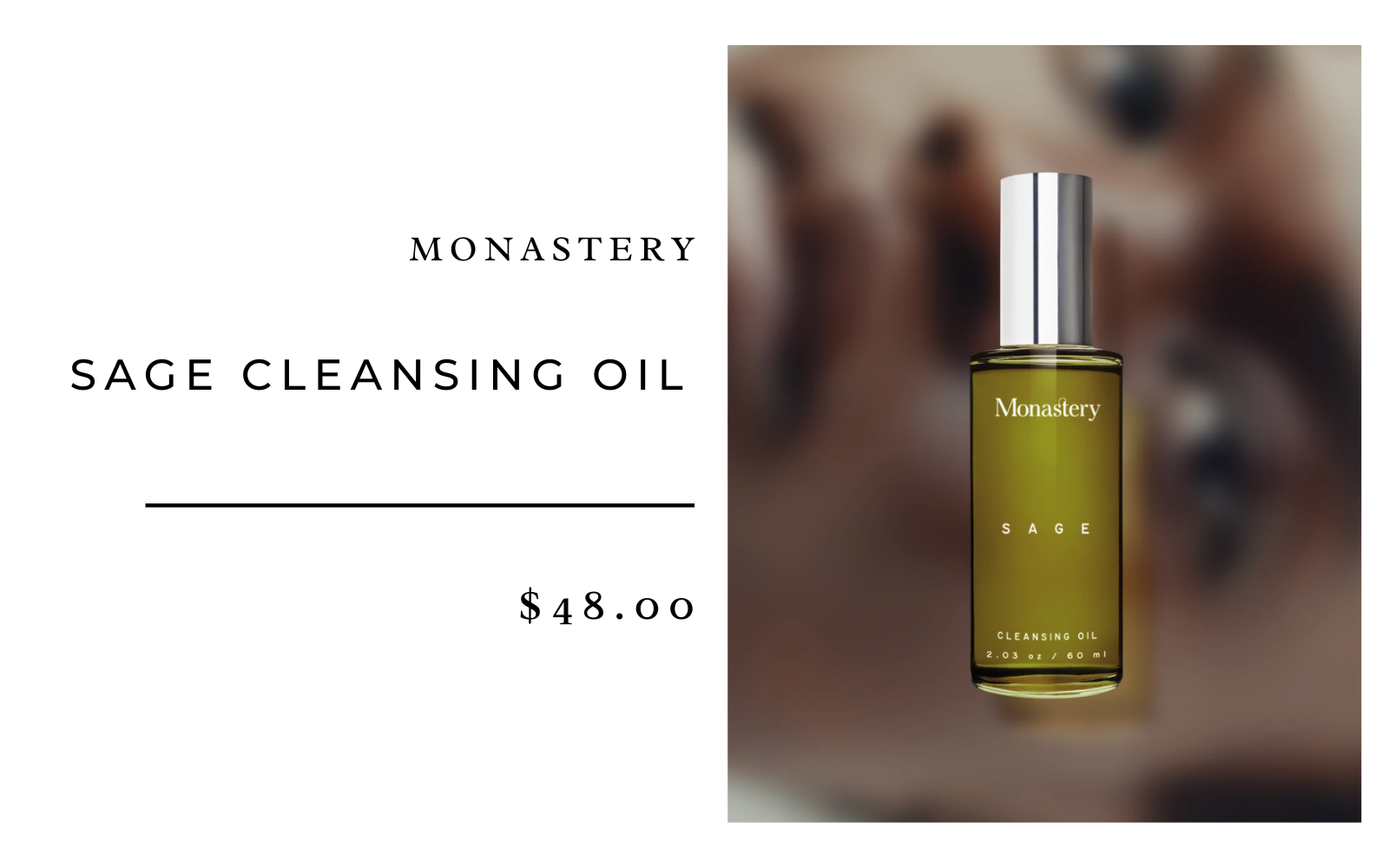 Monastery Sage Cleansing Oil 