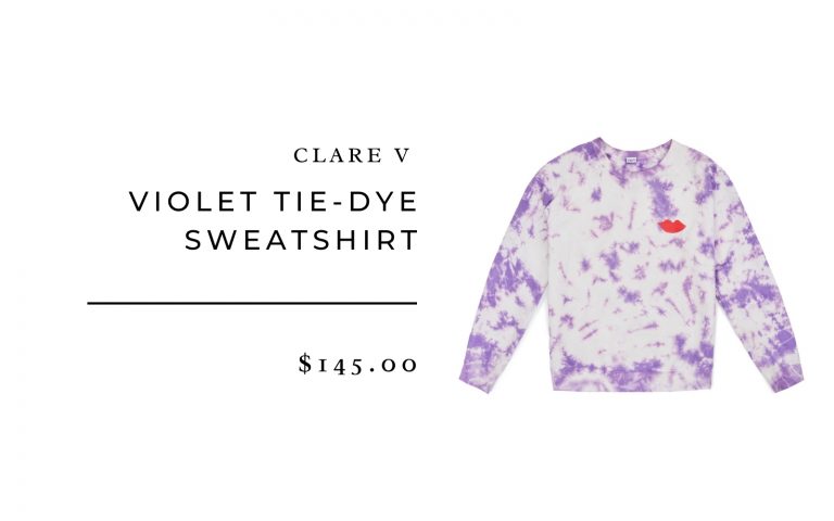 Clare V Violet Tie-Dye Sweatshirt