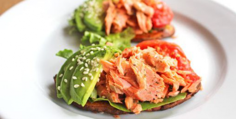 Smoked Salmon and Guac Sweet Potato Toast