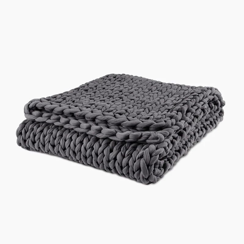asteroid gray cotton weighted blanket