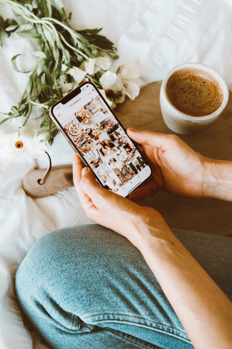 phone and coffee - how to eliminate instagram anxiety