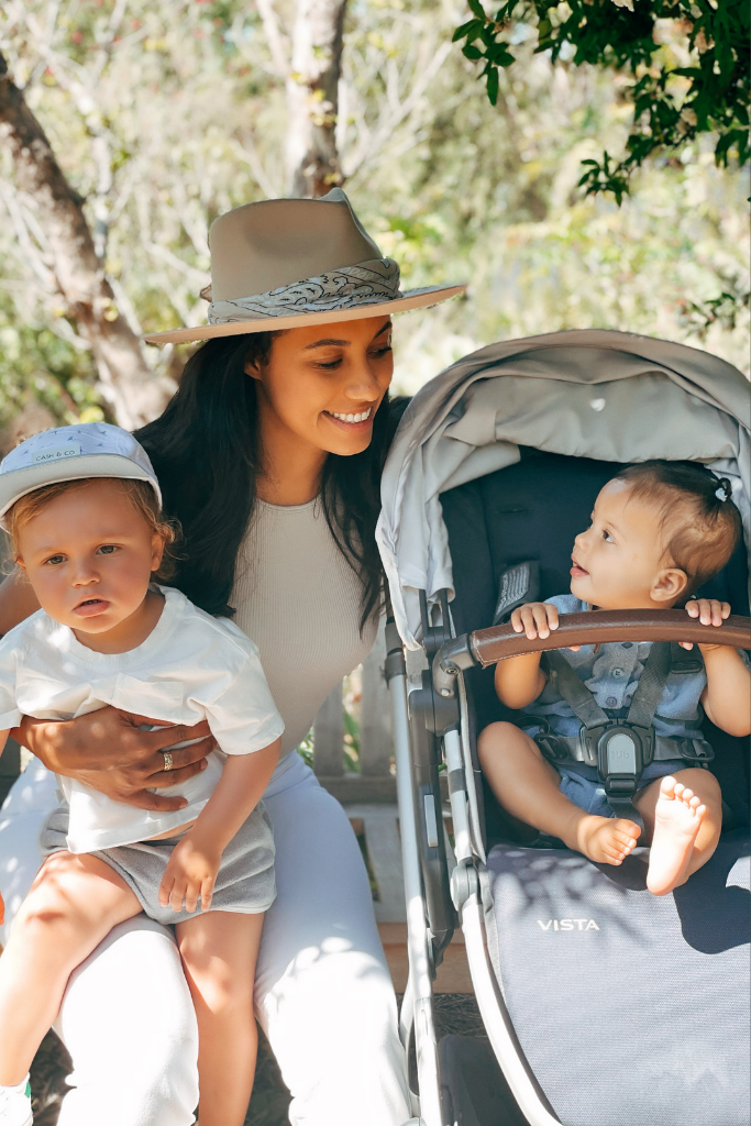 A mother with her babies on Mother's Day