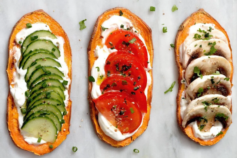 Sweet Potato Toast with Cream Cheese