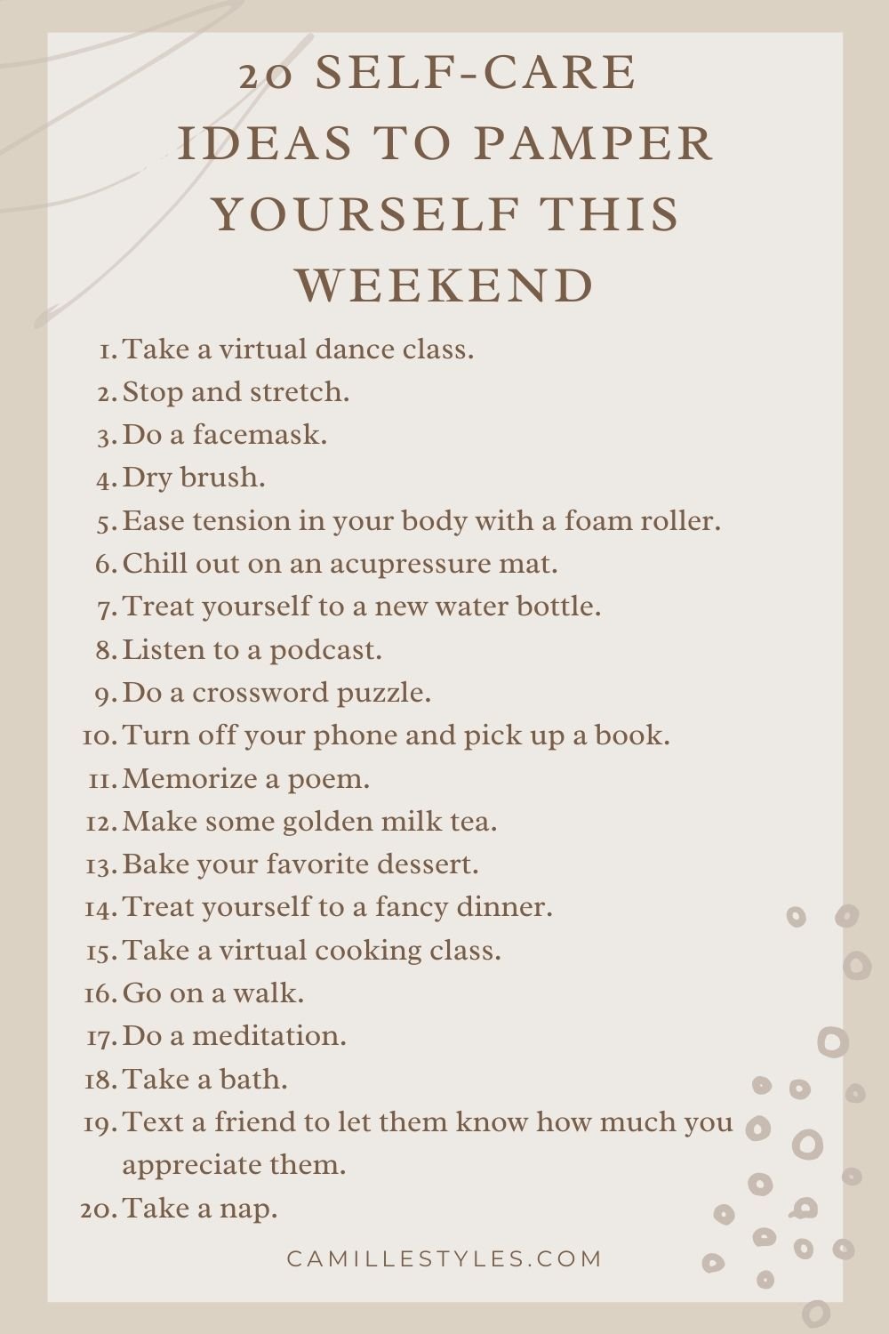 Self-Care: 20 Ways to 'Fill Your Own Cup