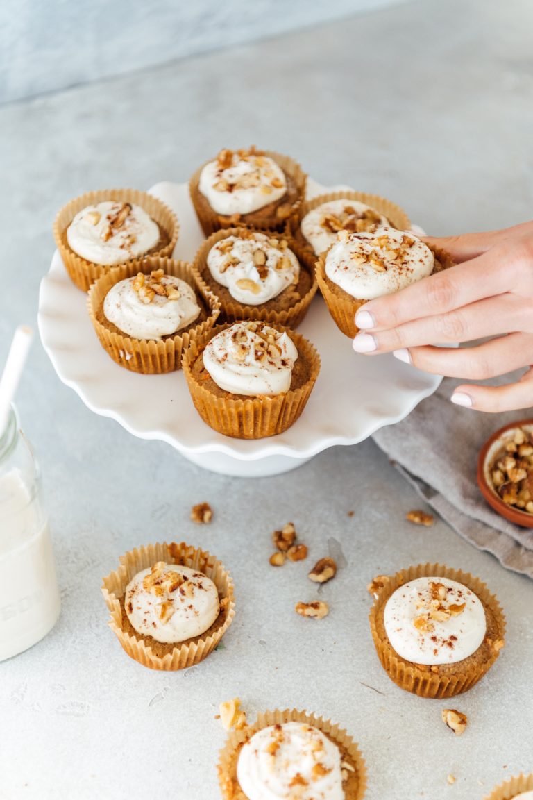 gluten free, vegan carrot cake cupcakes_make ahead desserts 