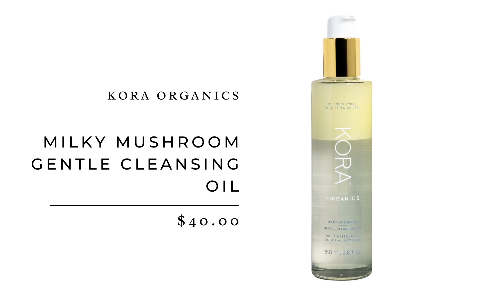 Kora Organics Milky Mushroom Gentle Cleansing Oil