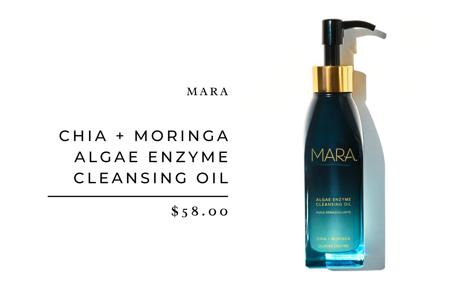 Mara Chia + Moringa Algae Enzyme Cleansing Oil