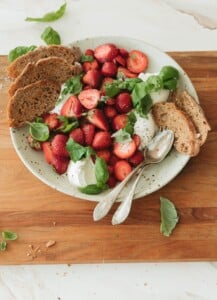 Strawberry caprese salad