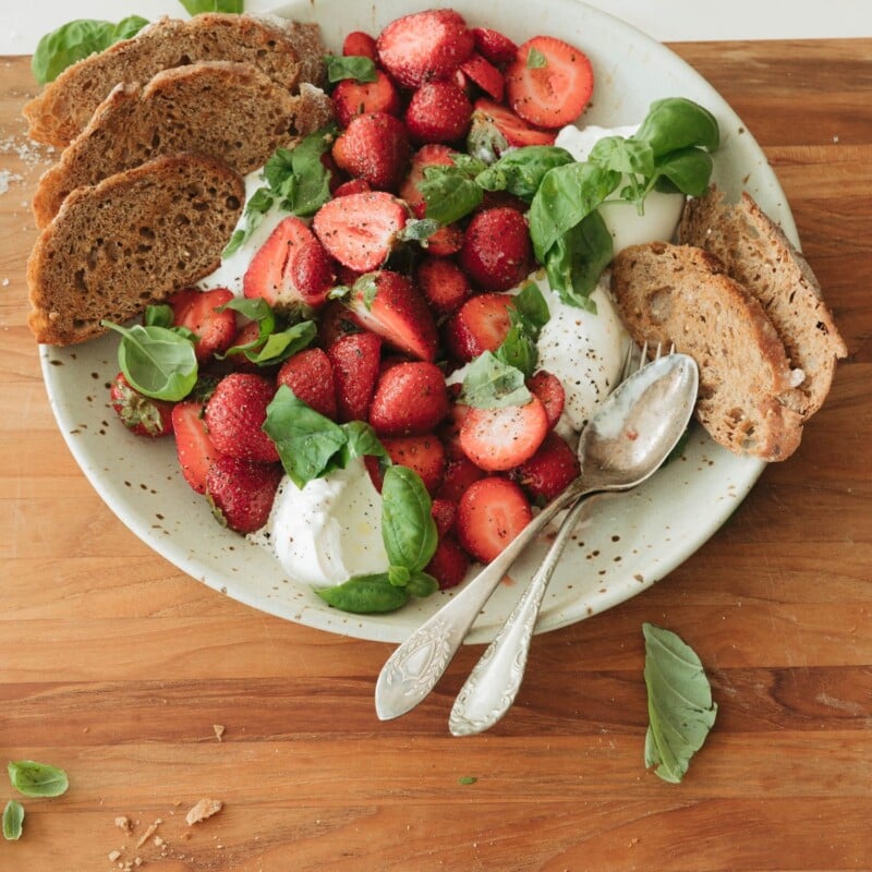 Strawberry caprese salad