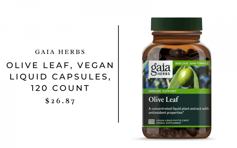 Gaia Herbs Olive Leaf, Vegan Liquid Capsules, 120 Count