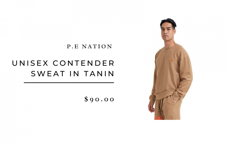 P.E Nation Unisex Contender Sweat in Tanin