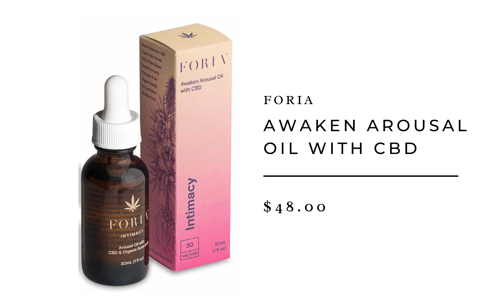Foria Awaken Arousal Oil With CBD