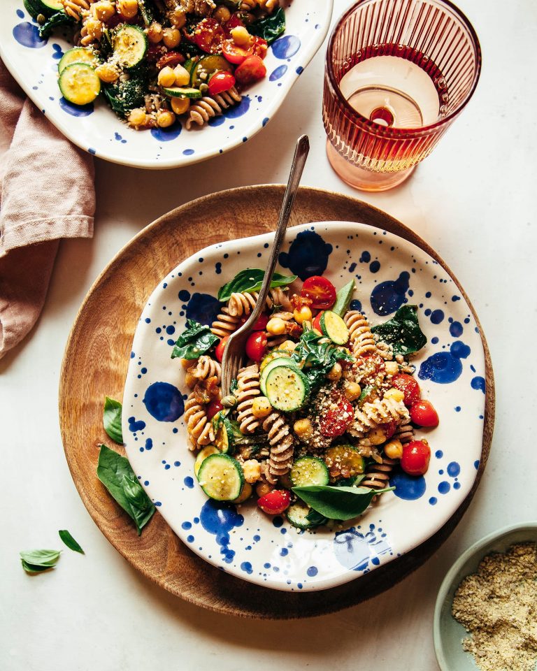 vegan pasta recipe for summer garden