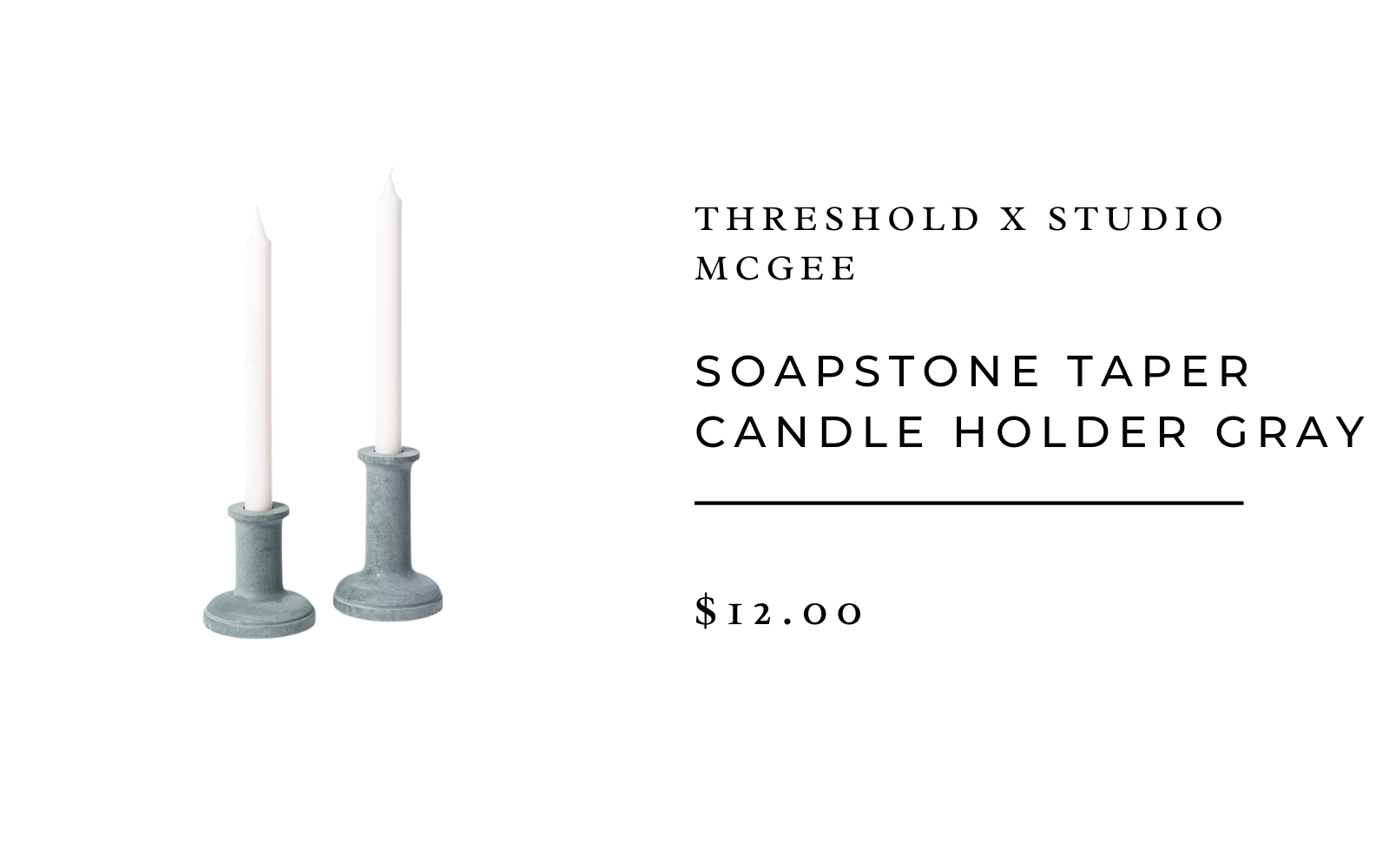sopastone candle holder - simple place setting ideas