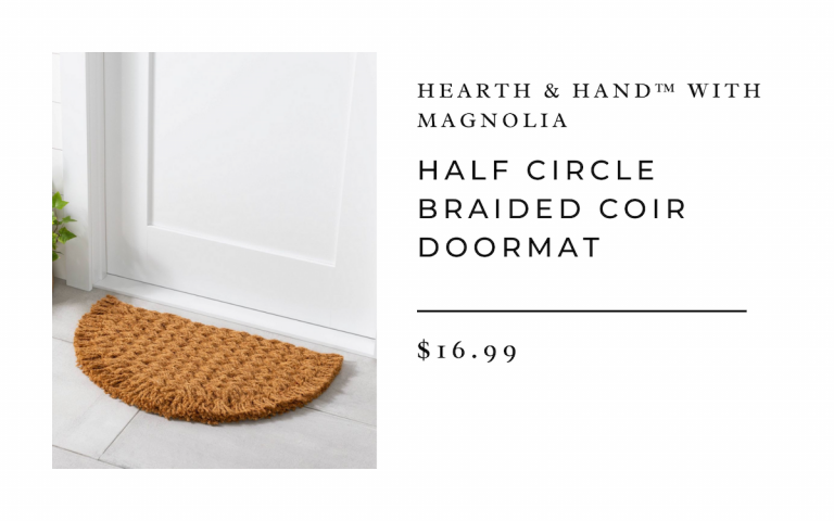 Target Half Circle Braided Coir Doormat