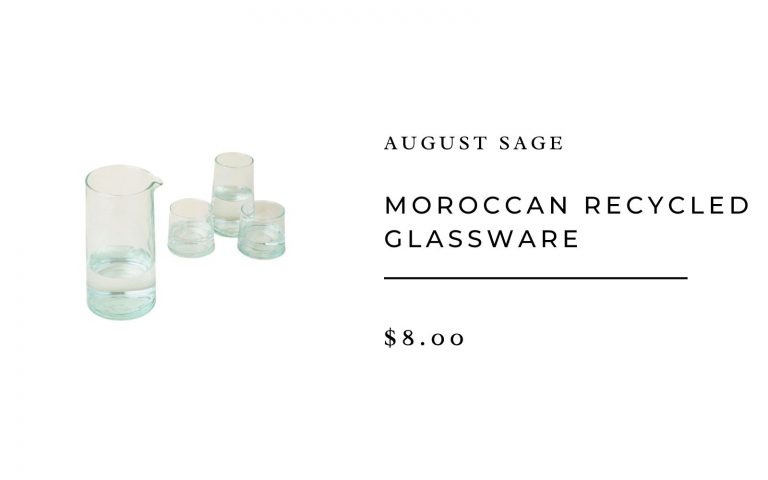 moroccan recycled glassware by august sage