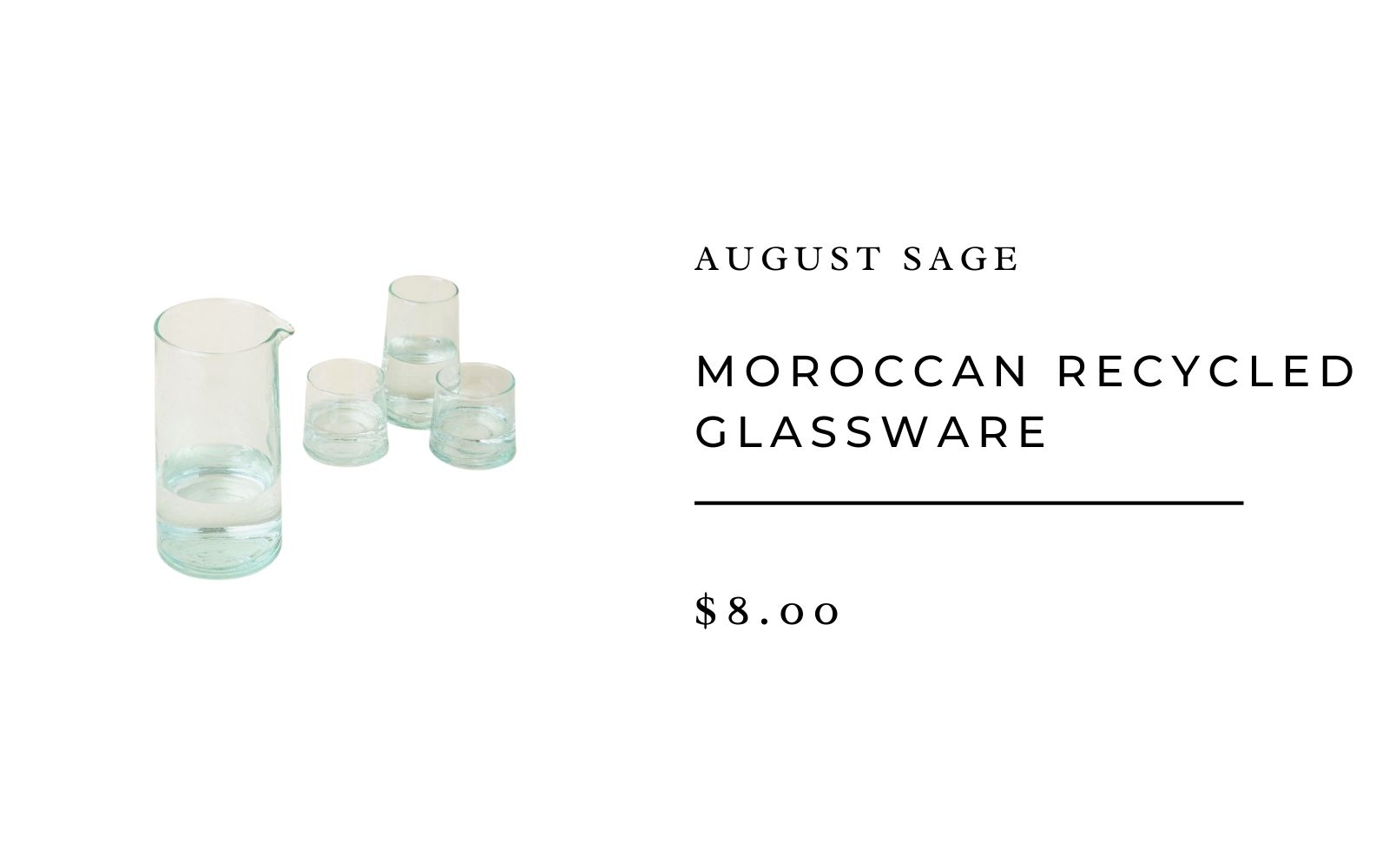 moroccan recycled glassware by august sage