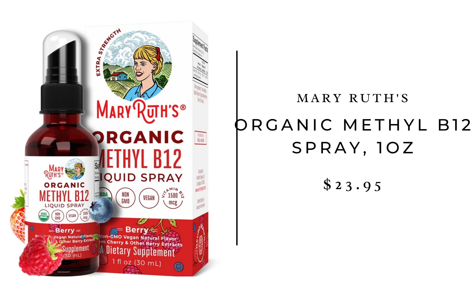 Mary Ruth’s Organic Methyl B12 Spray (1oz)