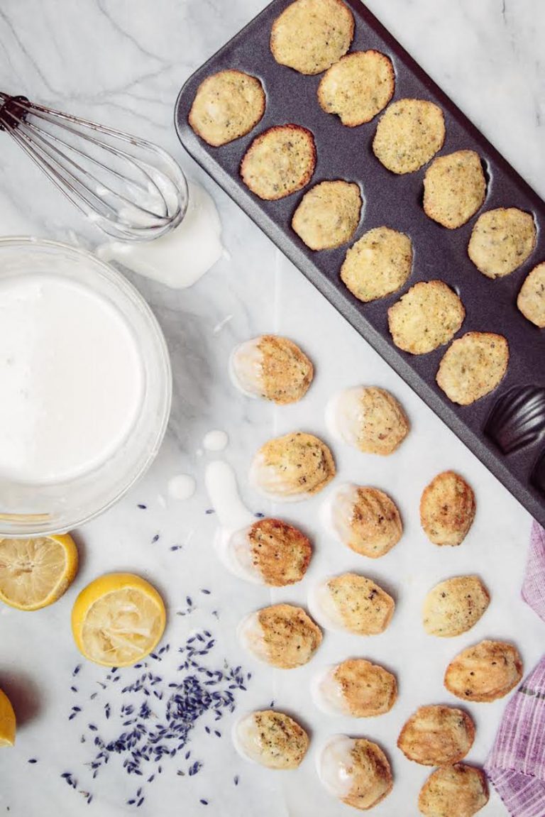 Lavender PIstachio Madeleines_light desserts