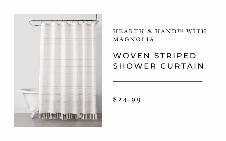 Hearth & Hand ™ Magnolia woven striped shower curtain