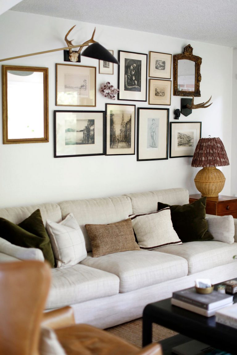 At Home with Kennesha Buycks, Restoration House Blog, BIPOC Designer, Living Room, Gallery Wall