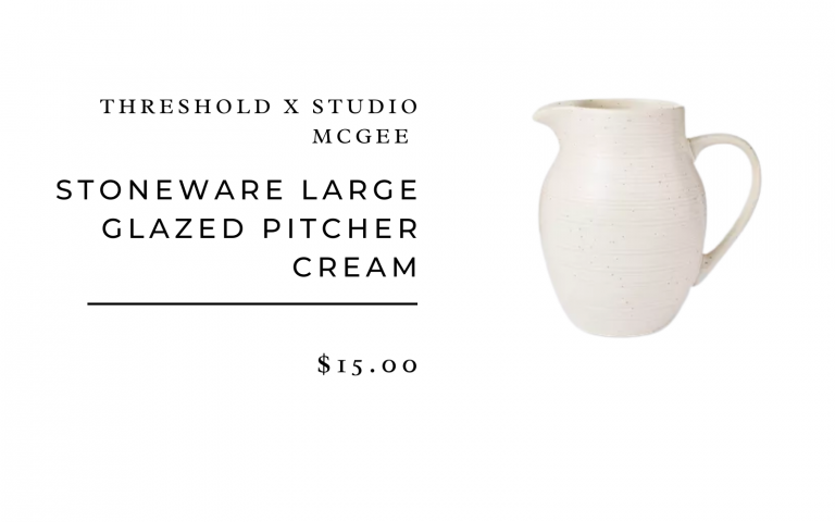 Stoneware Large Cream Glazed Pitcher - Simple Placement Ideas