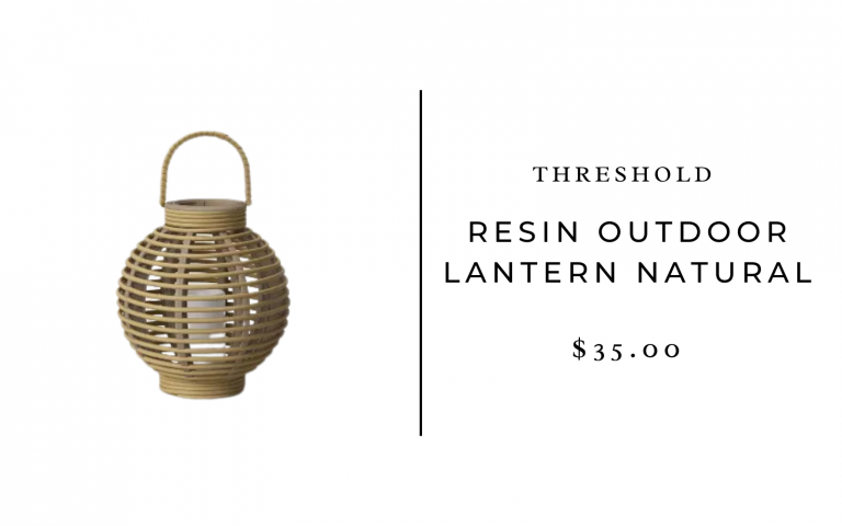 Threshold Resin Outdoor Lantern Natural
