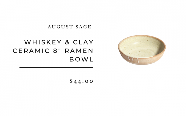 whiskey and clay ceramic ramen bowl - ideas for easy places to air