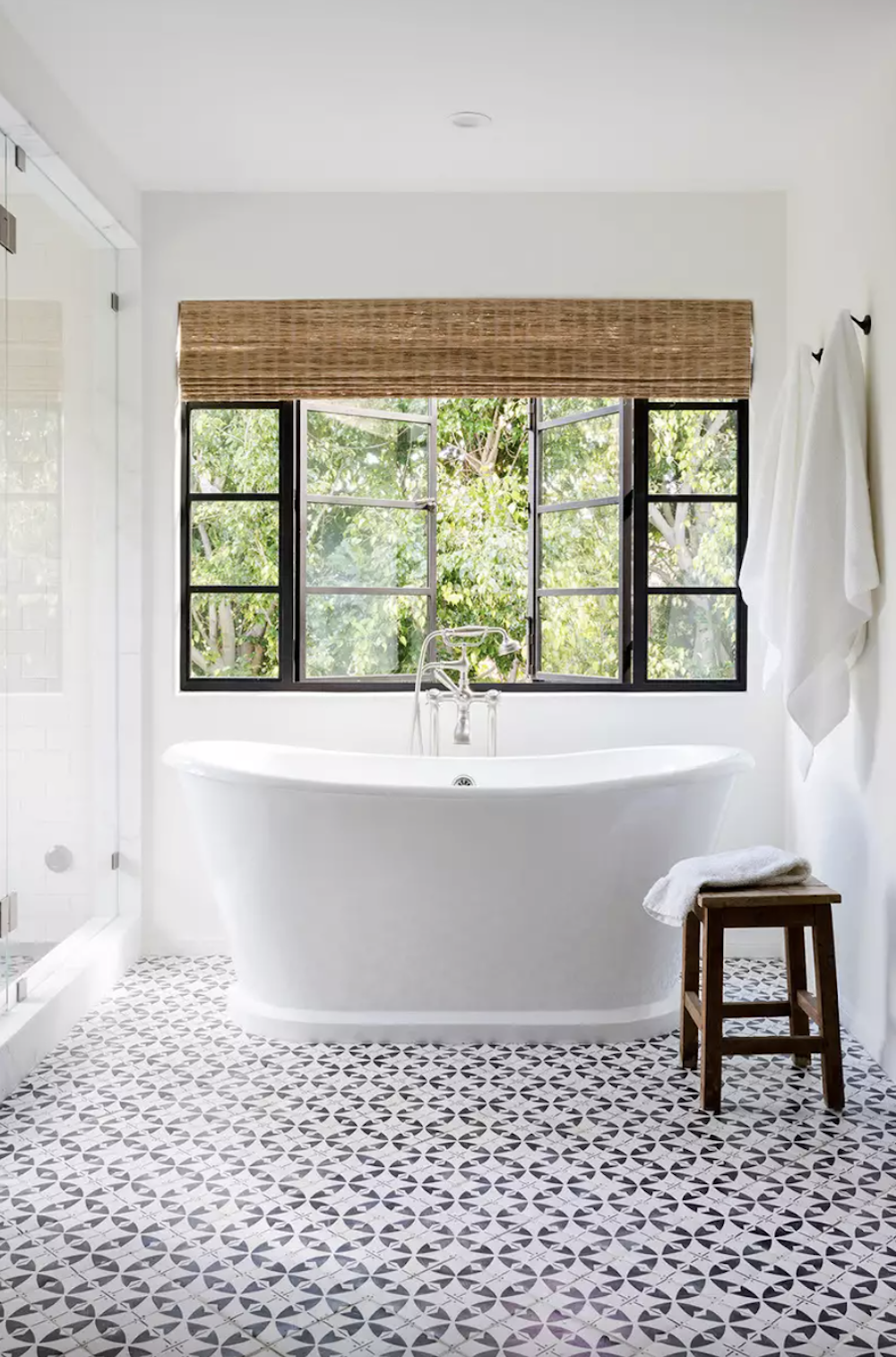 Bathtub with Tiled Floor