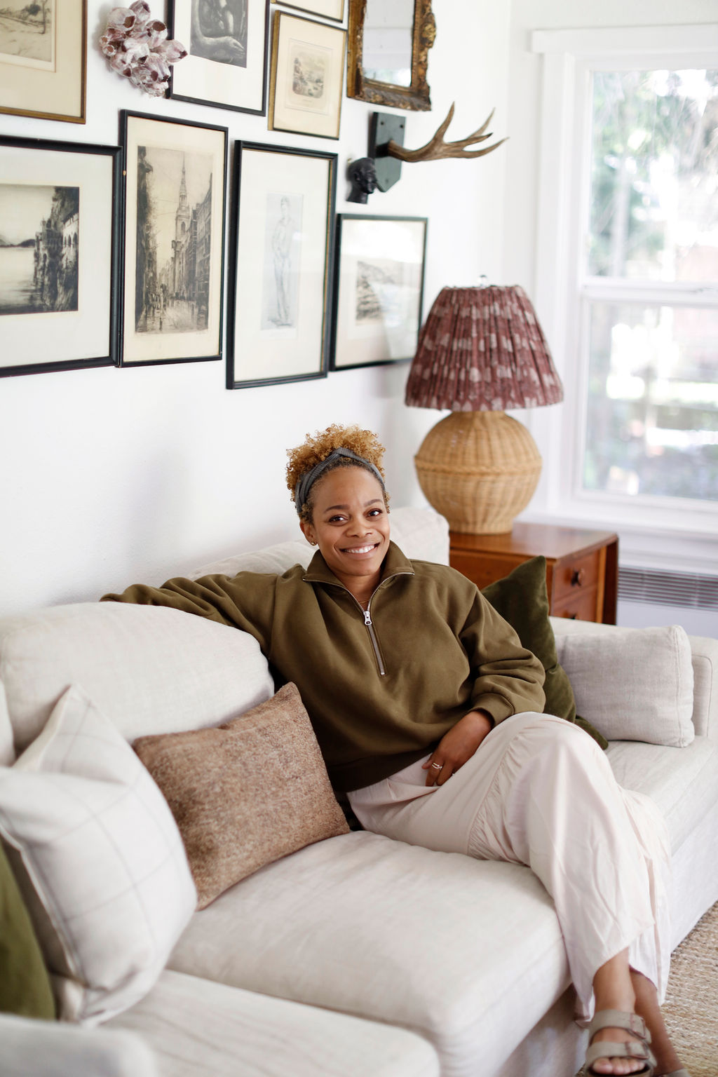 At Home With Kennesha Buycks, Restoration House Blog, BIPOC designer, living room