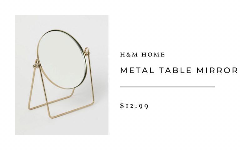 H&M metal table mirror