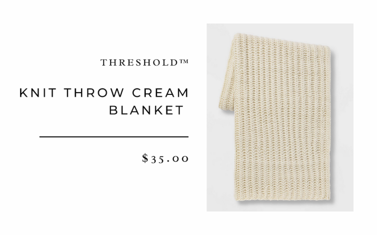 Threshold™ Knit Throw Cream Blanket 