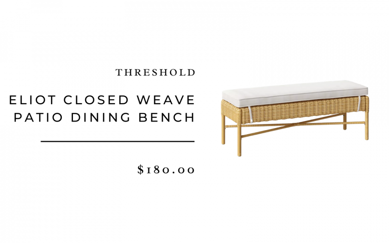 Threshold Eliot Closed Weave Patio Dining Bench