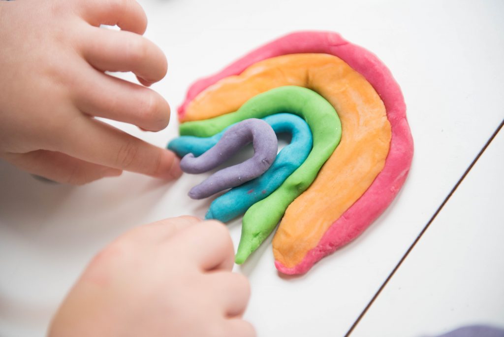 Montessori activities include making homemade playdough