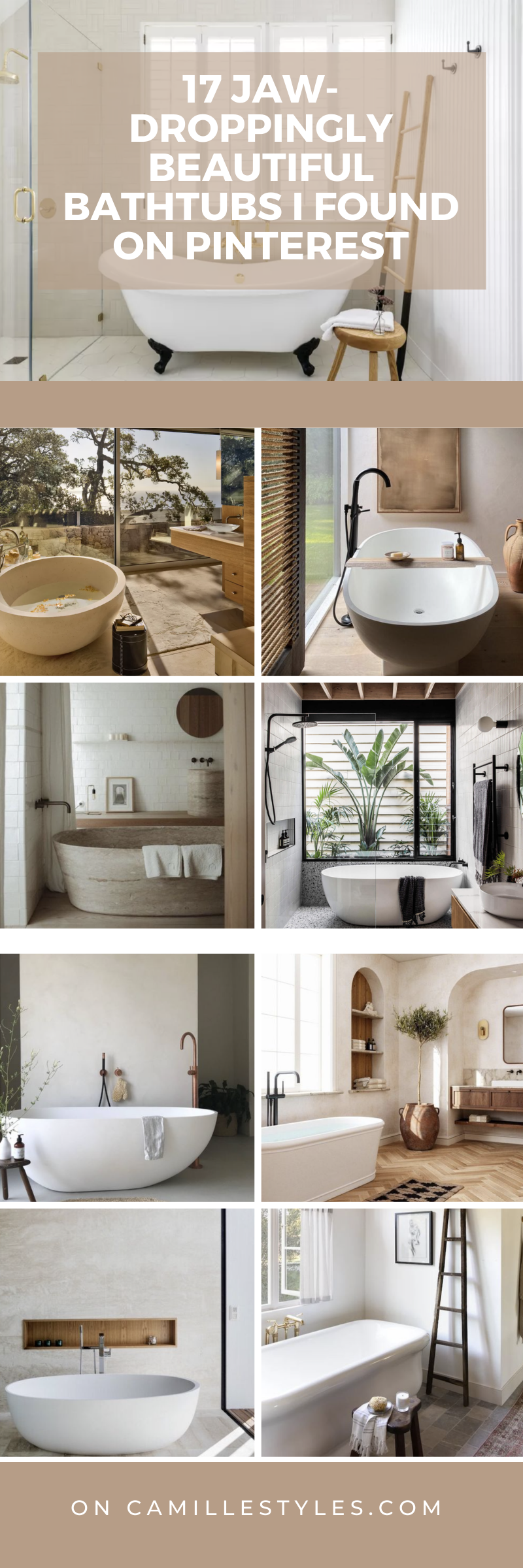 The 17 Most Beautiful Bathtubs on Pinterest Channel Spa Vibes at Home