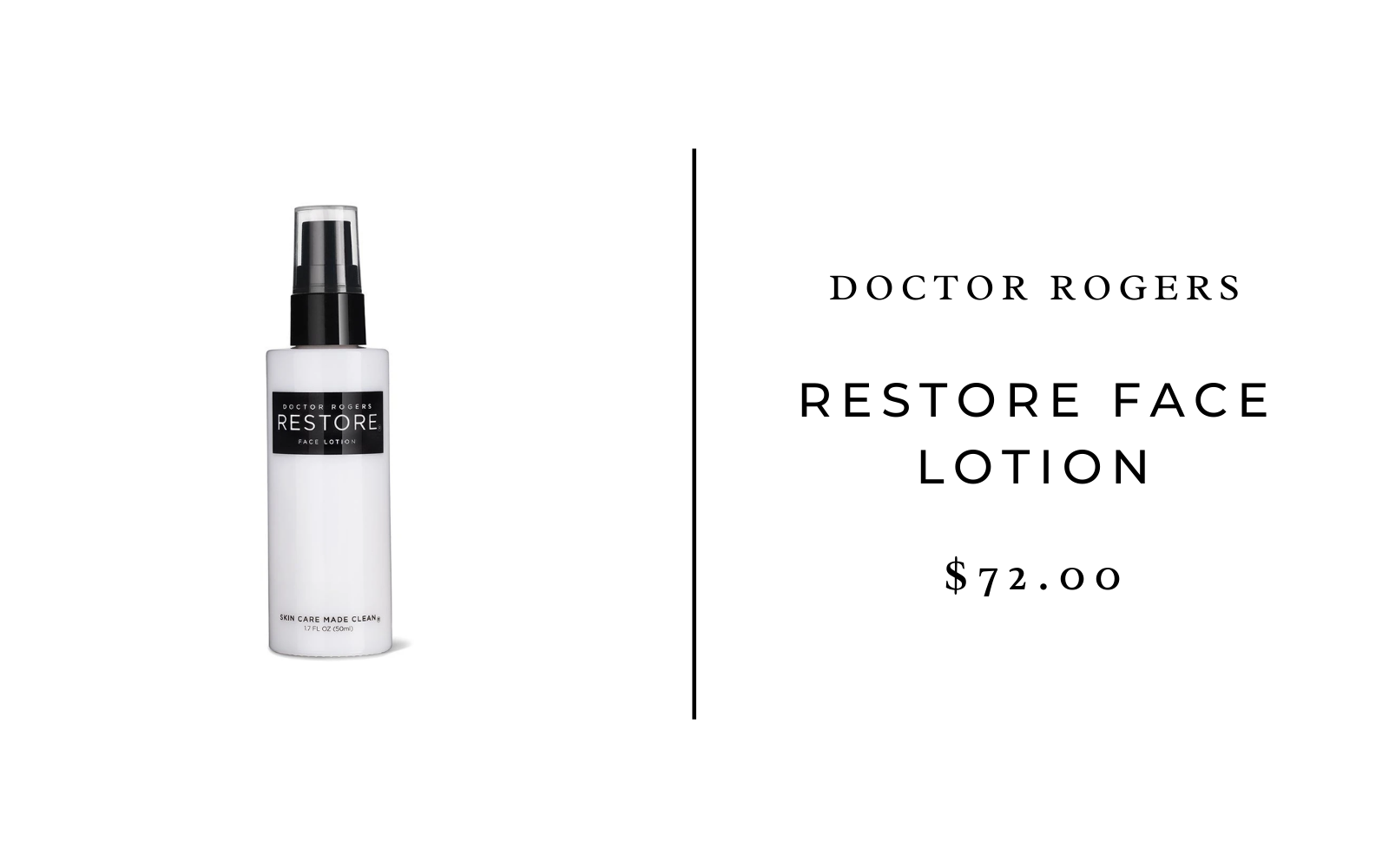 Dr. Rogers RESTORE Face Lotion