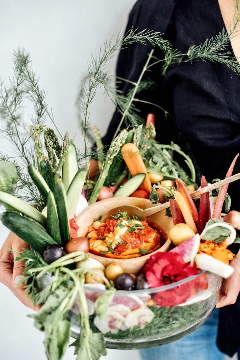 vegetable crudité with fresh summer produce, malibu farm dinner party