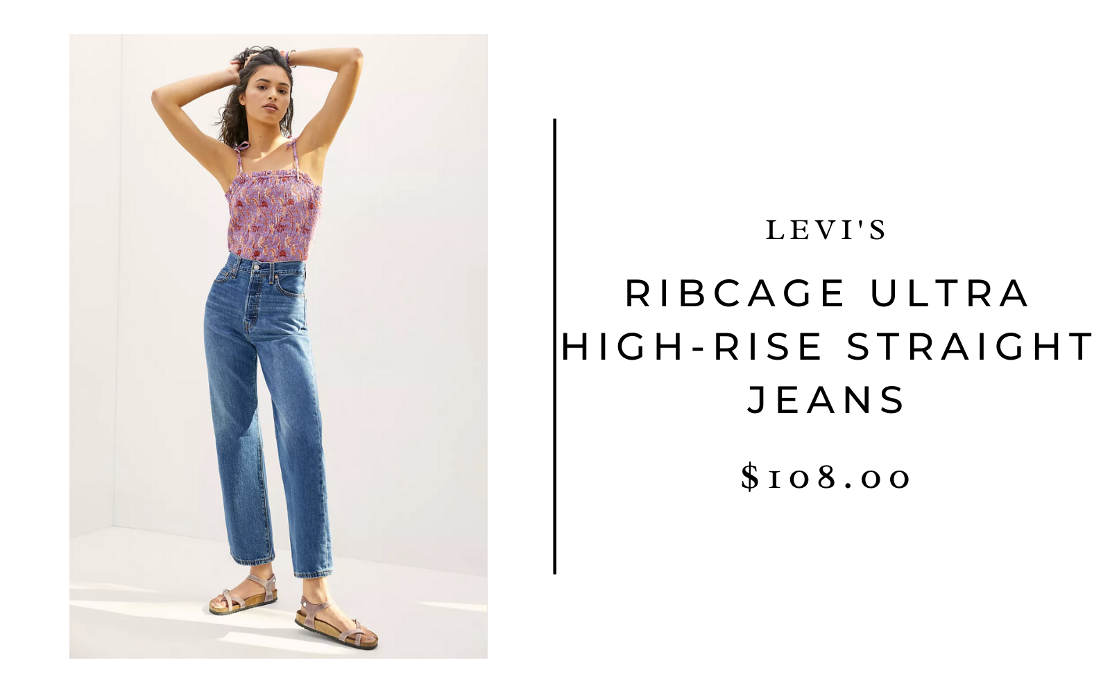 Levi's Ribcage Ultra High-Rise Straight Jeans