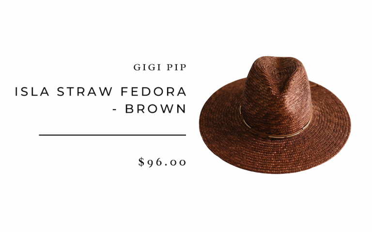 Gigi Pip ISLA STRAW FEDORA - BROWN