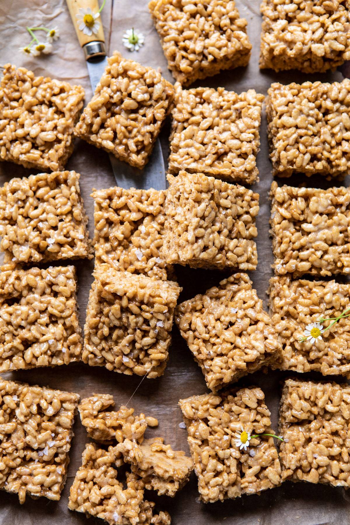 brown butter rice krispies treats from half baked harvest