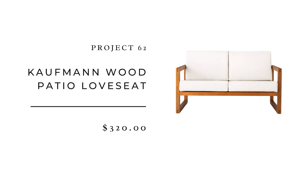 Project 62 kaufmann wood patio deals loveseat