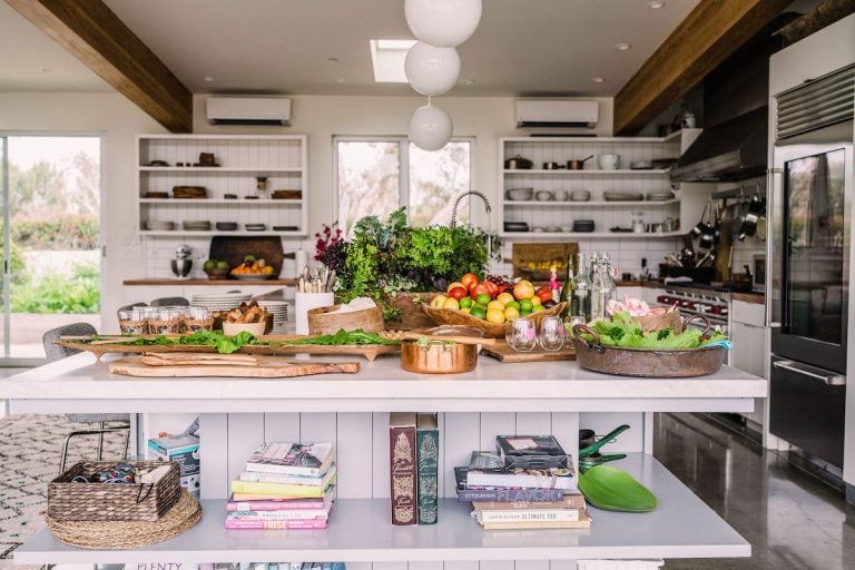 Modern Farmhouse Kitchen - Home of Helene Henderson - Malibu Farm - fresh produce and summer veggies - meal prep 