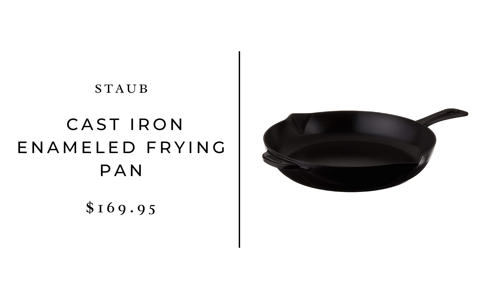 STAUB Cast Iron Enameled Frying Pan, 10-inch