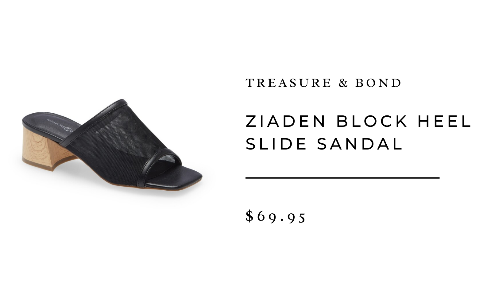 Ziaden Block Heel Slide Sandal