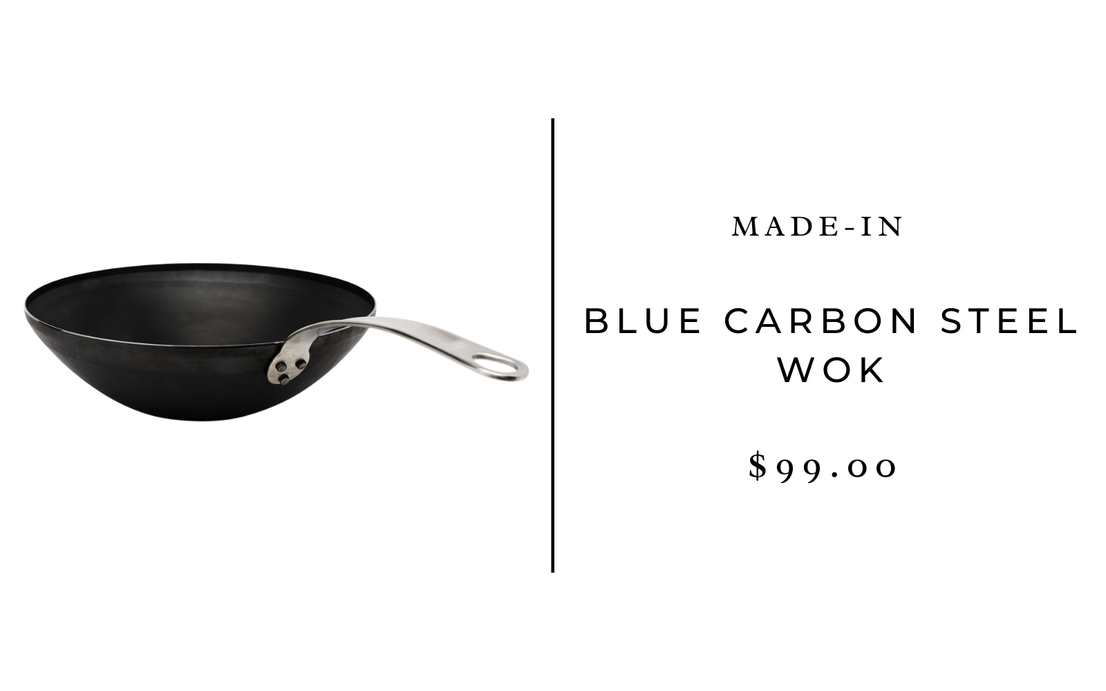 Made In Blue Carbon Steel Wok