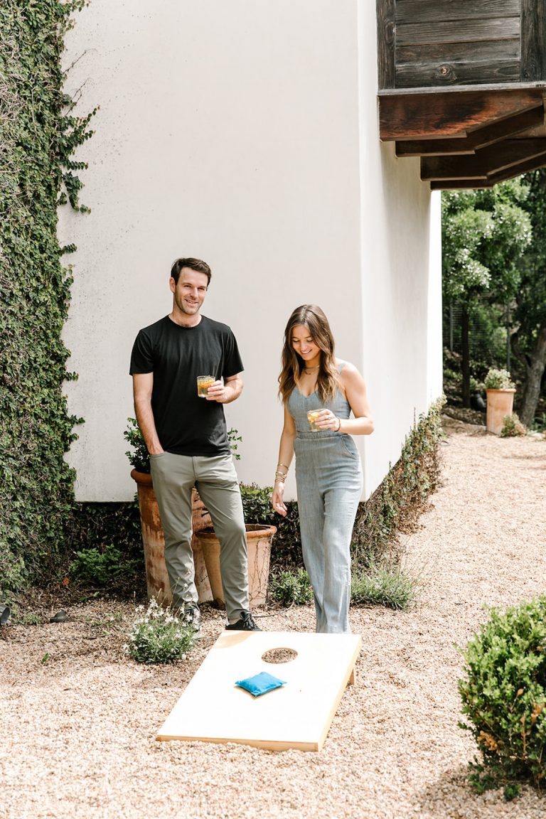 yard games, bean toss, hanging friends - yard game night with the goal